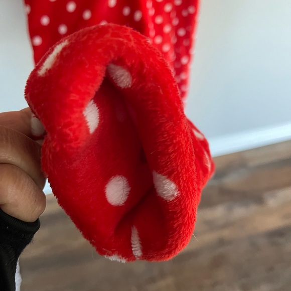 Jenni Adult Hooded Fleece Jumpsuit Pock A Dots Red Pajamas Christmas XXL - Picture 6 of 10